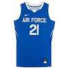 Air Force Falcons Nike Team-Issued #21 Royal White & Gray Jersey from the Basketball Program - Size M