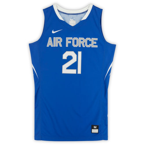 Air Force Falcons Nike Team-Issued #21 Royal White & Gray Jersey from the Basketball Program - Size M