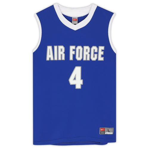 Air Force Falcons Nike Team-Issued #4 Royal Gray & White Jersey from the Basketball Program - Size L