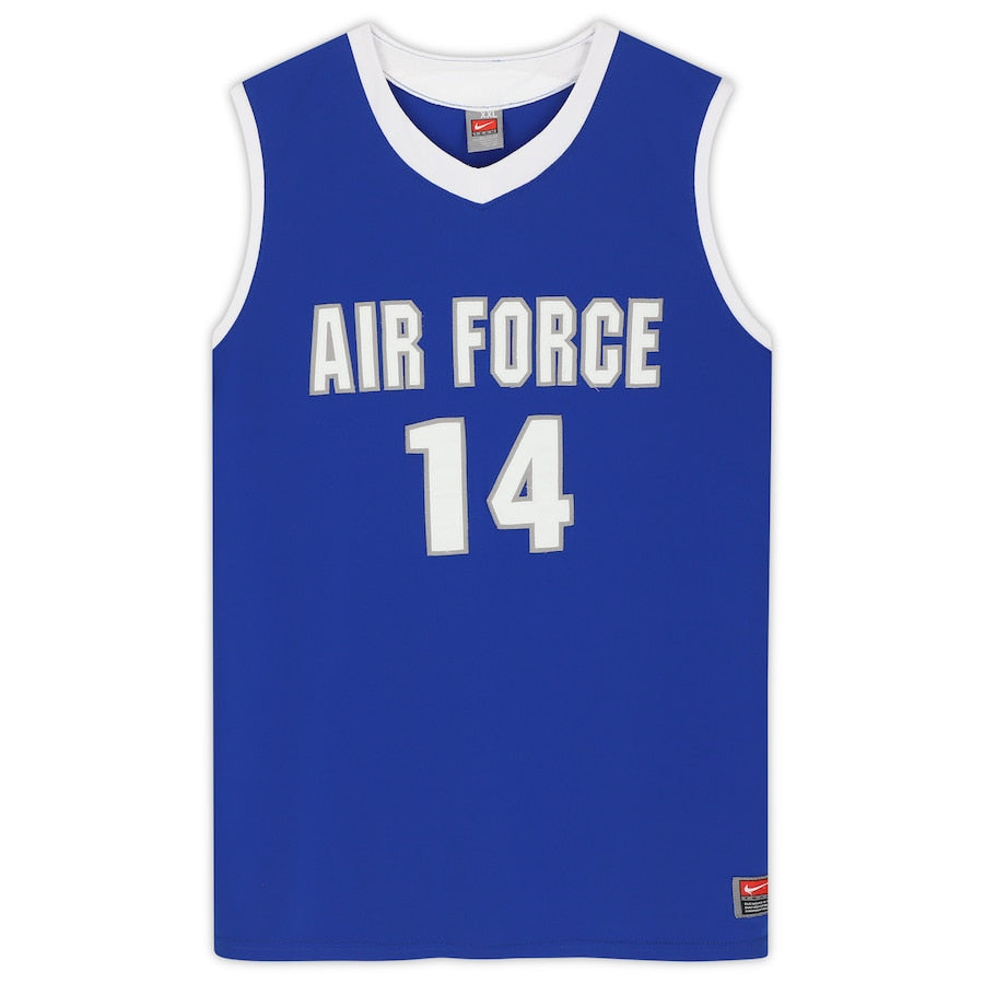 Air Force Falcons Nike Team-Issued #14 Royal Gray & White Jersey from the Basketball Program - Size 2XL
