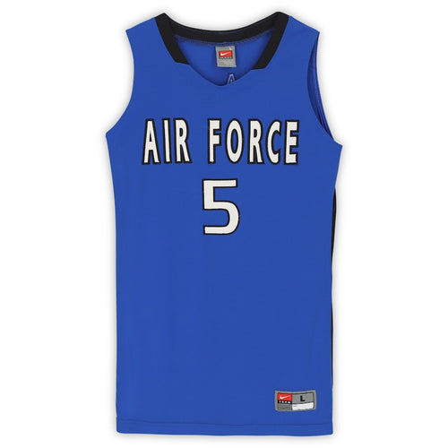 Air Force Falcons Nike Team-Issued #5 Royal & Black Jersey from the Basketball Program - Size L