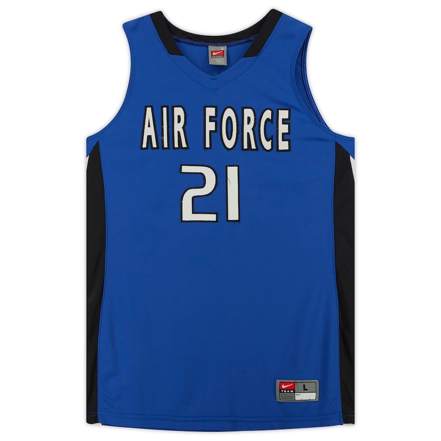 Air Force Falcons Nike Team-Issued #21 Royal & Black Jersey from the Basketball Program - Size L