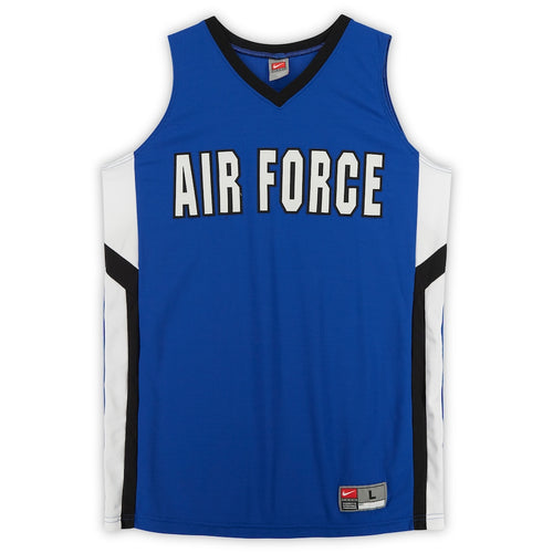 Air Force Falcons Nike Team-Issued Royal White & Black Jersey from the Basketball Program - Size L