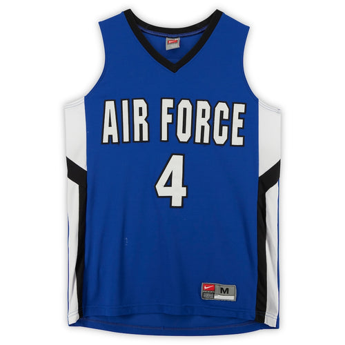 Air Force Falcons Nike Team-Issued #4 Royal White & Black Jersey from the Basketball Program - Size M