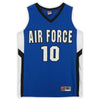 Air Force Falcons Nike Team-Issued #10 Royal White & Black Jersey from the Basketball Program - Size M