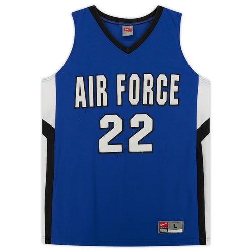Air Force Falcons Nike Team-Issued #22 Royal White & Black Jersey from the Basketball Program - Size L