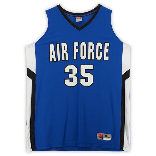 Air Force Falcons Nike Team-Issued #35 Royal White & Black Jersey from the Basketball Program - Size XL