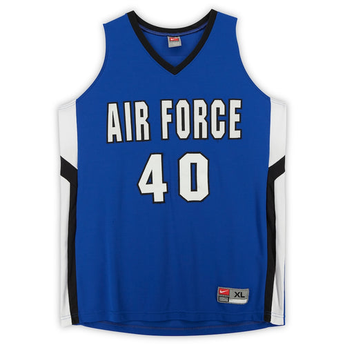 Air Force Falcons Nike Team-Issued #40 Royal White & Black Jersey from the Basketball Program - Size XL