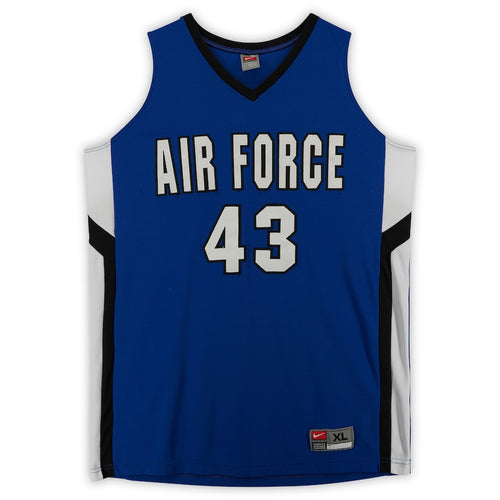 Air Force Falcons Nike Team-Issued #43 Royal White & Black Jersey from the Basketball Program - Size XL