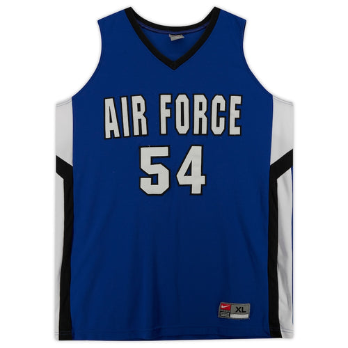 Air Force Falcons Nike Team-Issued #54 Royal White & Black Jersey from the Basketball Program - Size XL