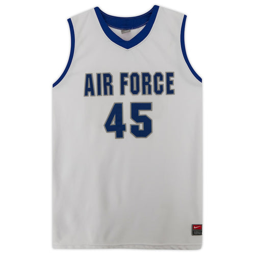 Air Force Falcons Team-Issued #45 White Jersey with Blue Collar from the Basketball Program - Size 2XL