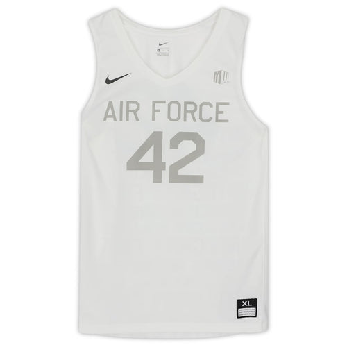 Air Force Falcons Team-Issued #42 White and Gray Jersey from the Basketball Program - Size XL