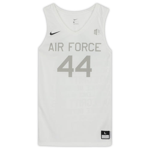 Air Force Falcons Team-Issued #44 White and Gray Jersey from the Basketball Program - Size L+2
