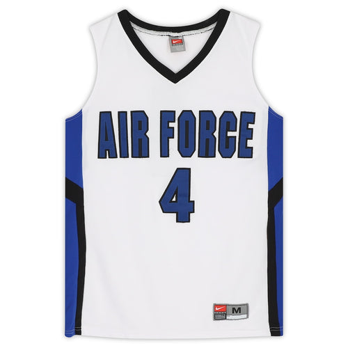 Air Force Falcons Team-Issued #4 White and Black Jersey from the Basketball Program - Size M