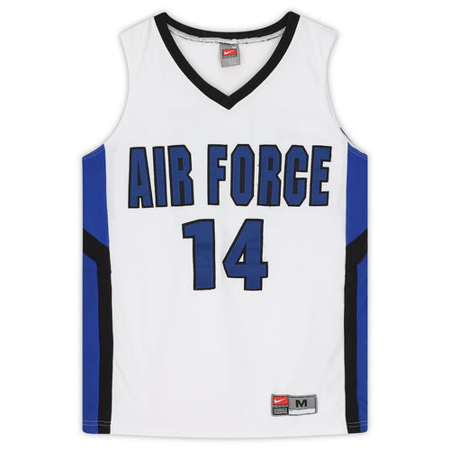 Air Force Falcons Team-Issued #14 White and Black Jersey from the Basketball Program - Size M