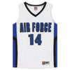 Air Force Falcons Team-Issued #14 White and Black Jersey from the Basketball Program - Size M