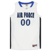 Air Force Falcons Team-Issued #00 White/Blue/Black Jersey from the Basketball Program - Size XL