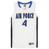 Air Force Falcons Team-Issued #4 White Blue and Black Jersey from the Basketball Program - Size M