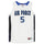 Air Force Falcons Team-Issued #5 White Blue and Black Jersey from the Basketball Program - Size L