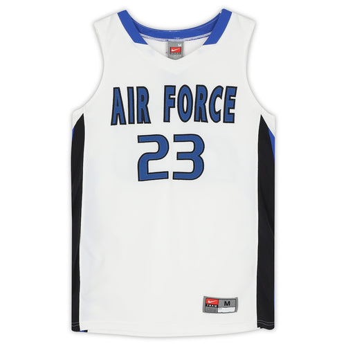 Air Force Falcons Team-Issued #23 White Blue and Black Jersey from the Basketball Program - Size M