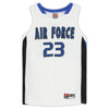 Air Force Falcons Team-Issued #23 White Blue and Black Jersey from the Basketball Program - Size M