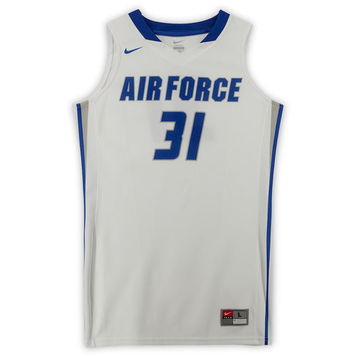 Air Force Falcons Team-Issued #31 White and Blue Jersey from the Basketball Program - Size L