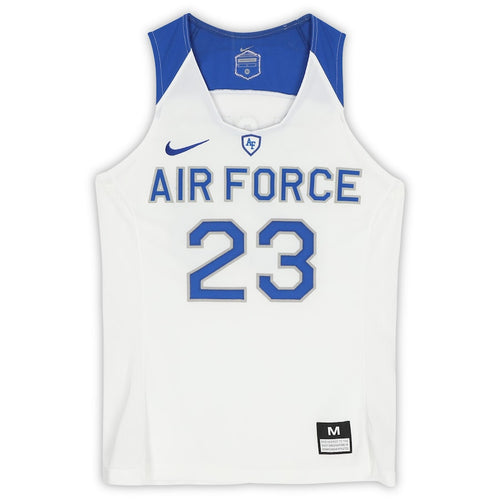 Air Force Falcons Team-Issued #23 White Blue and Gray Jersey from the Basketball Program - Size M