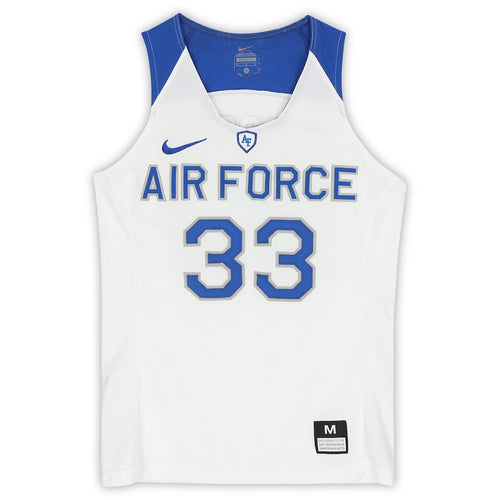 Air Force Falcons Team-Issued #33 White Blue and Gray Jersey from the Basketball Program - Size M
