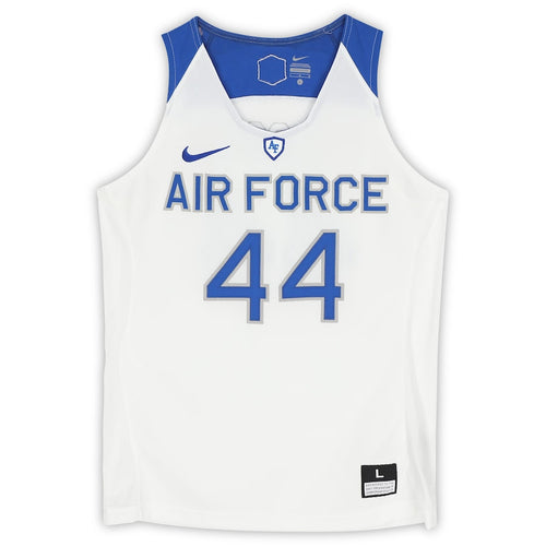 Air Force Falcons Nike Team-Issued #44 White Royal & Gray Jersey from the Basketball Program - Size L