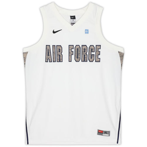 Air Force Falcons Nike Team-Issued White & Green Camouflage Jersey from the Basketball Program - Size XL