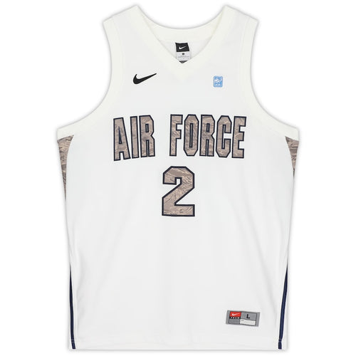 Air Force Falcons Nike Team-Issued #2 White & Green Camouflage Jersey from the Basketball Program - Size L