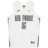 Air Force Falcons Nike Team-Issued #5 White & Green Camouflage Jersey from the Basketball Program - Size L