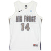 Air Force Falcons Nike Team-Issued #14 White & Green Camouflage Jersey from the Basketball Program - Size L