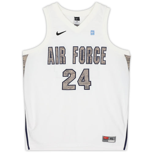 Air Force Falcons Nike Team-Issued #24 White & Green Camouflage Jersey from the Basketball Program - Size XL
