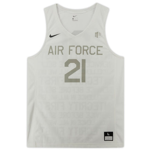 Air Force Falcons Team-Issued #21 White and Gray Jersey from the Basketball Program