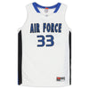 Air Force Falcons Team-Issued #33 White Blue and Black Jersey from the Basketball Program