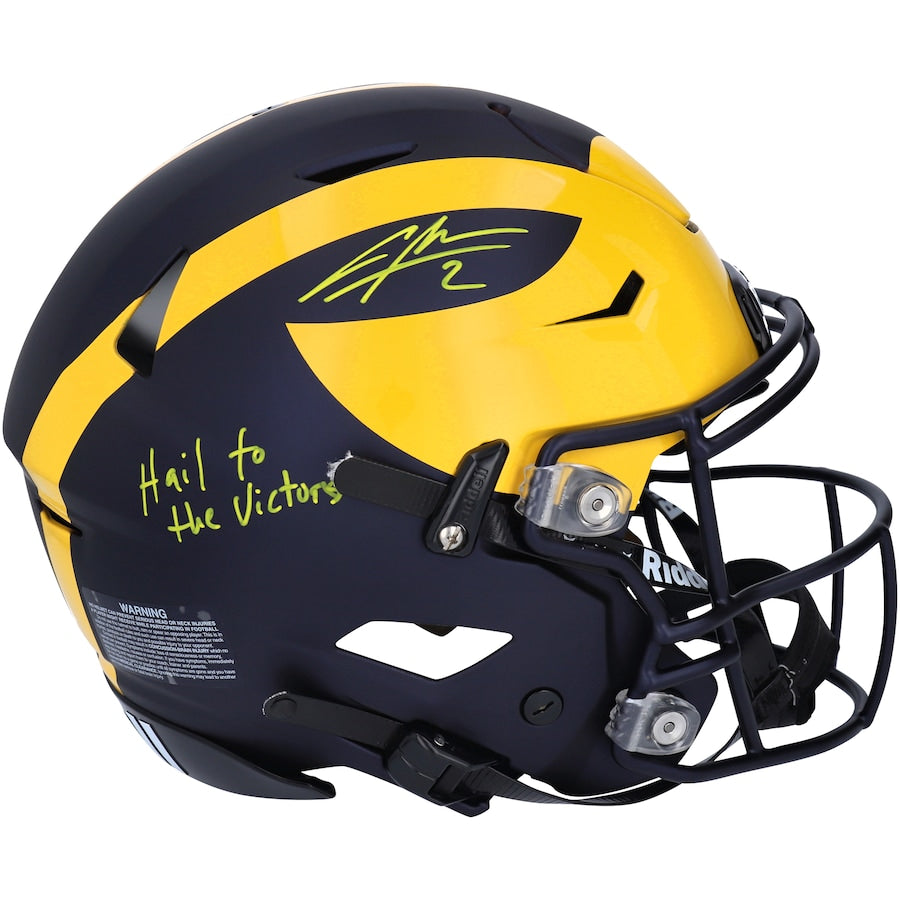 Charles Woodson Michigan Wolverines Autographed Riddell Speed Flex Authentic Helmet with ''Hail to the Victors'' Inscription