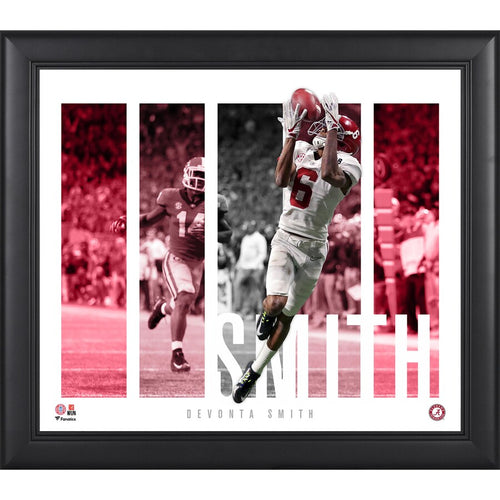 DeVonta Smith Alabama Crimson Tide Framed 15'' x 17'' Player Panel Collage