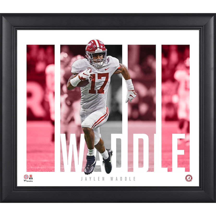 Jaylen Waddle Alabama Crimson Tide Framed 15'' x 17'' Player Panel Collage