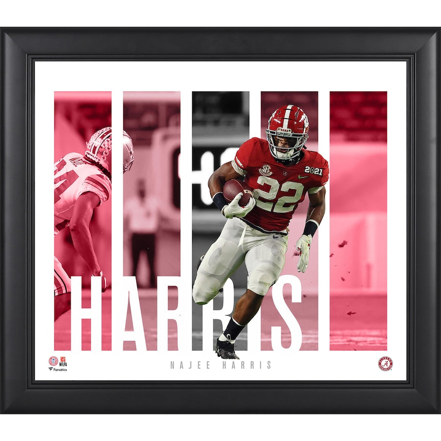 Najee Harris Alabama Crimson Tide Framed 15'' x 17'' Player Panel Collage