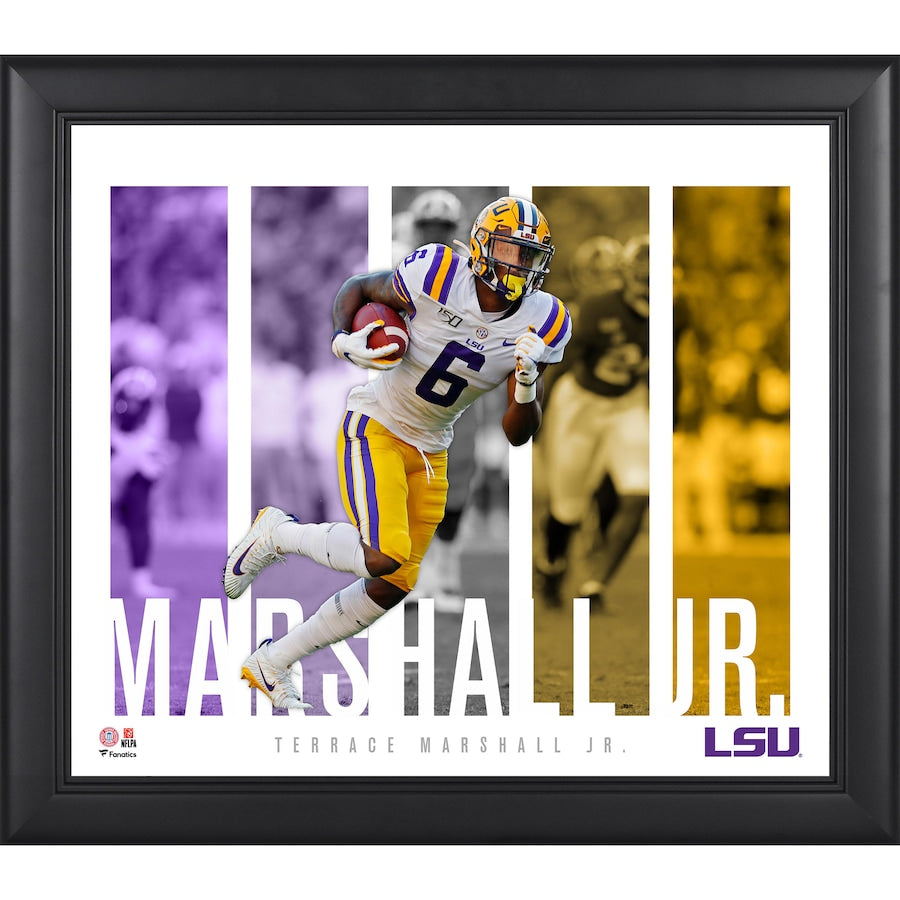 Terrace Marshall Jr. LSU Tigers Framed 15'' x 17'' Player Panel Collage