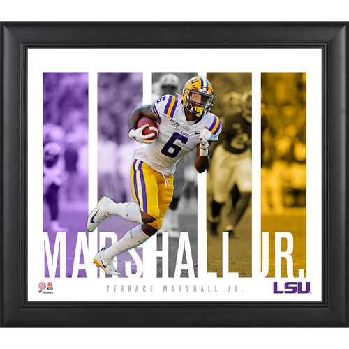 Terrace Marshall Jr. LSU Tigers Framed 15'' x 17'' Player Panel Collage