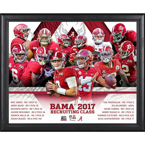 Alabama Crimson Tide Framed 16'' x 20'' 2017 Recruiting Class Collage