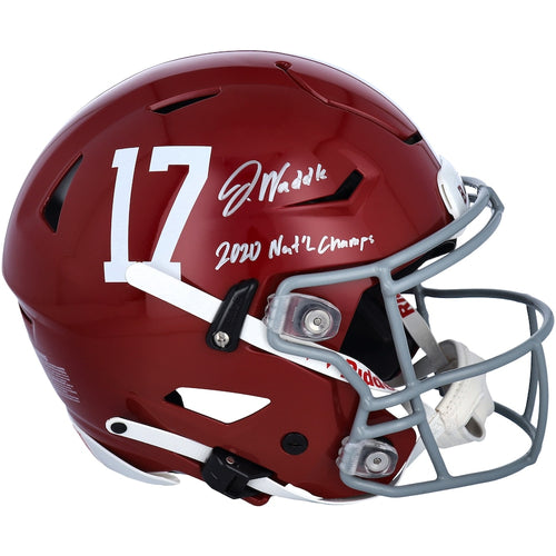 Jaylen Waddle Alabama Crimson Tide Autographed Riddell Speed Flex Authentic Helmet with ''2020 NAT'L CHAMPS'' Inscription