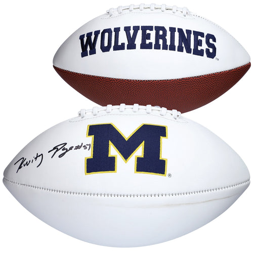 Kwity Paye Michigan Wolverines Autographed White Panel Football