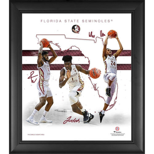 Patrick Williams Jonathan Isaac & Devin Vassell Florida State Seminoles Facsimile Signatures Framed 15'' x 17'' Basketball Franchise Foundations Collage
