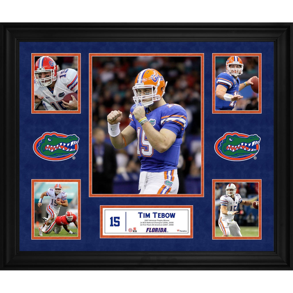 Tim Tebow Florida Gators Framed 5-Photo Collage