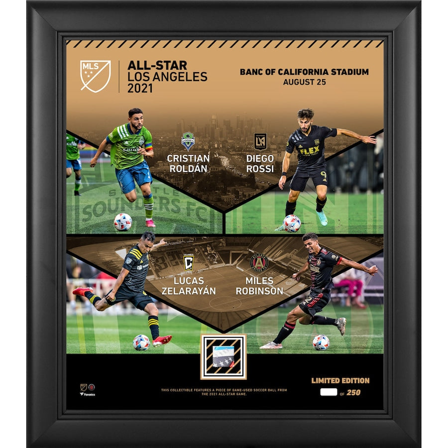 2021 MLS All-Star Game Framed 15'' x 17'' Collage with a Piece of Match-Used Soccer Ball - Limited Edition of 250