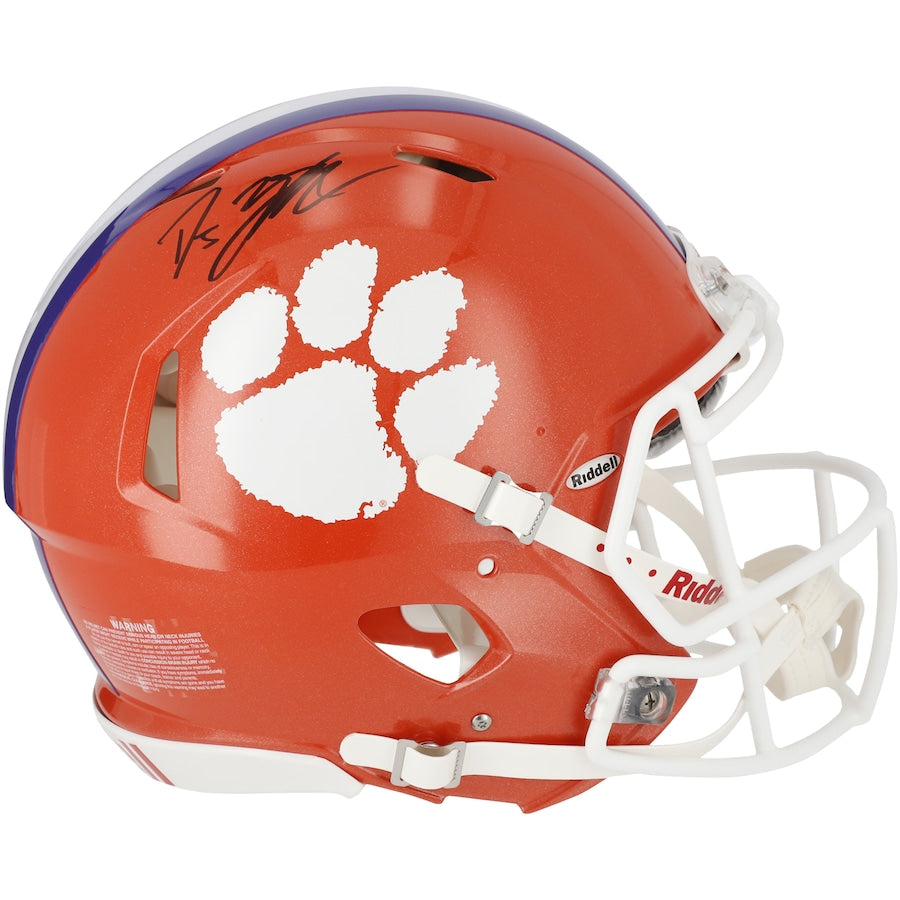 D.J. Uiagalelei Clemson Tigers Autographed Riddell Speed Logo Authentic Helmet