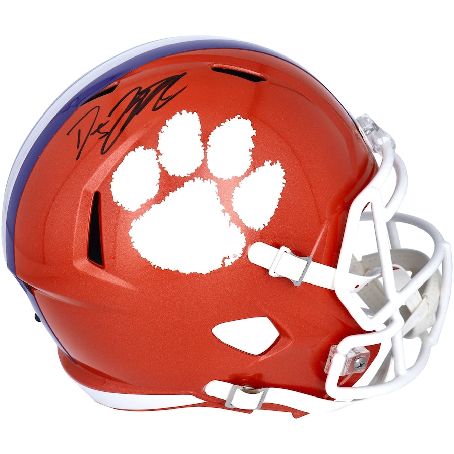 D.J. Uiagalelei Clemson Tigers Autographed Riddell Speed Replica Helmet